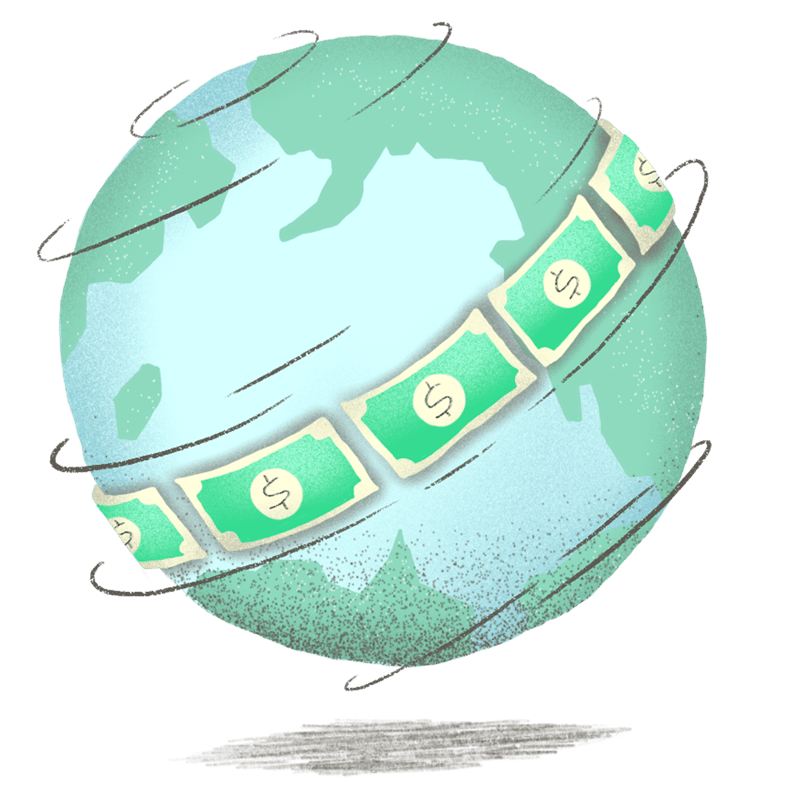 Money World Go Round-Large